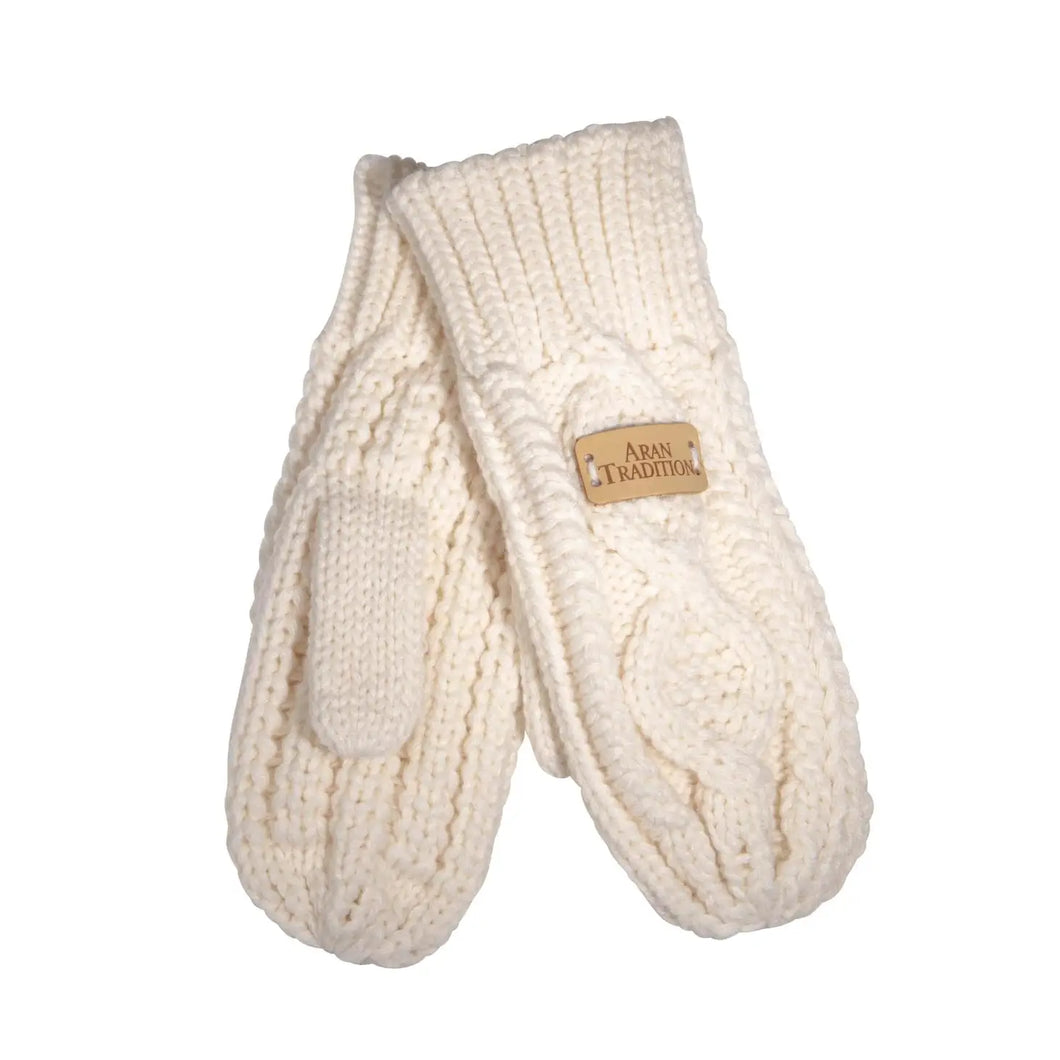Aran Cable Knit Mittens