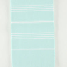 Load image into Gallery viewer, Classic Striped Turkish Towel- Light Turquoise
