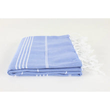 Load image into Gallery viewer, Classic Striped Turkish Towel- Royal Blue
