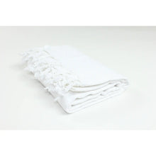 Load image into Gallery viewer, Classic Striped Turkish Towel- White
