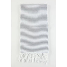 Load image into Gallery viewer, Premium Turkish Striped Peshtemal Towel- Gray
