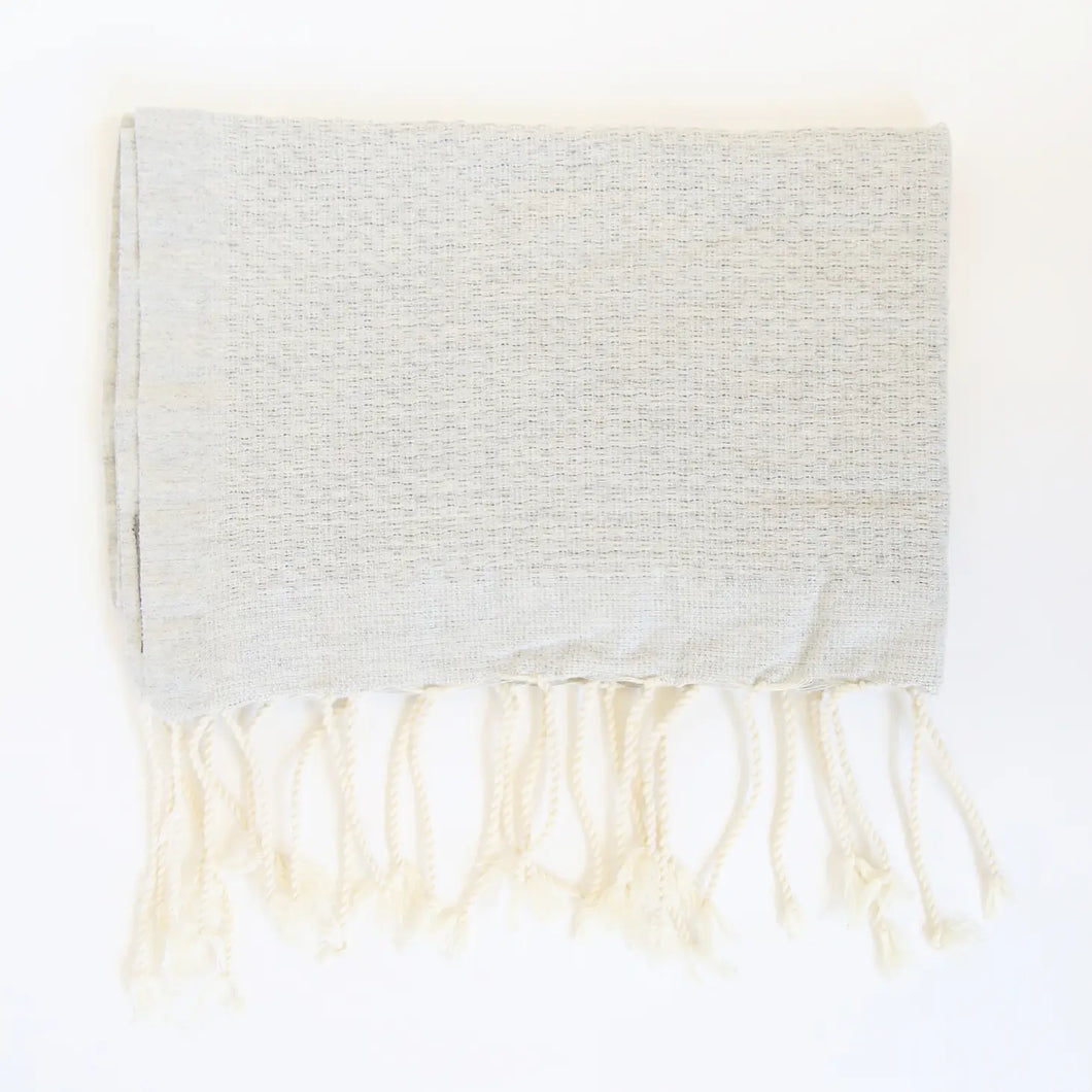 Pearl Grey Hand Woven Flouta Tea Towel