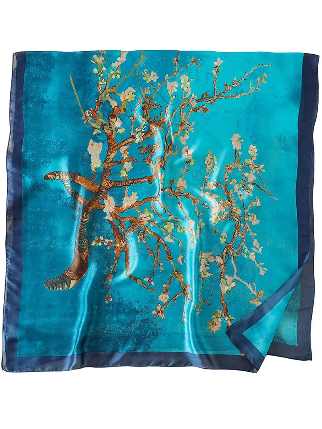 Van Gogh “Almond Branches in Bloom” Silky Scarf/ Shawl
