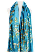 Load image into Gallery viewer, Van Gogh “Almond Branches in Bloom” Silky Scarf/ Shawl
