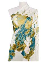 Load image into Gallery viewer, Lotus Floral Leaf Silky Scarf
