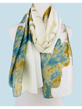 Load image into Gallery viewer, Lotus Floral Leaf Silky Scarf
