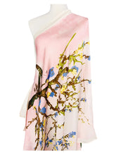 Load image into Gallery viewer, Pink Floral Silky Scarf/ Shawl
