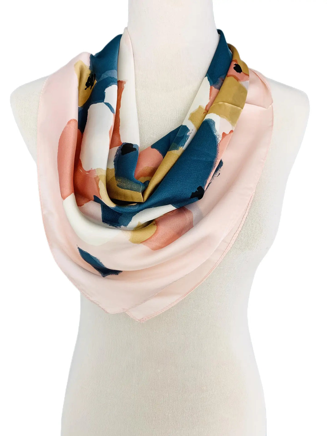 Luxurious Silky Square Abstract Scarf