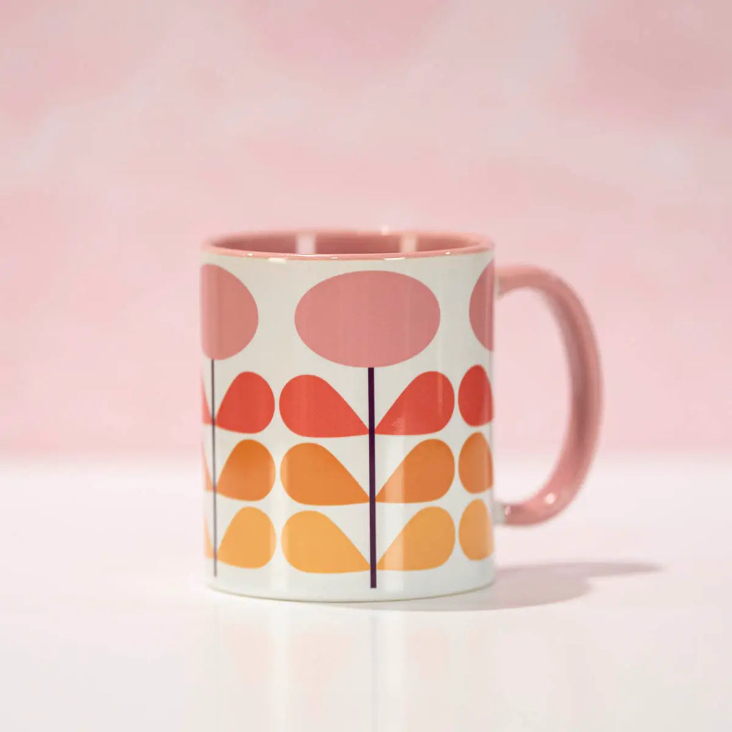 Mod Pink Flower Coffee Mug