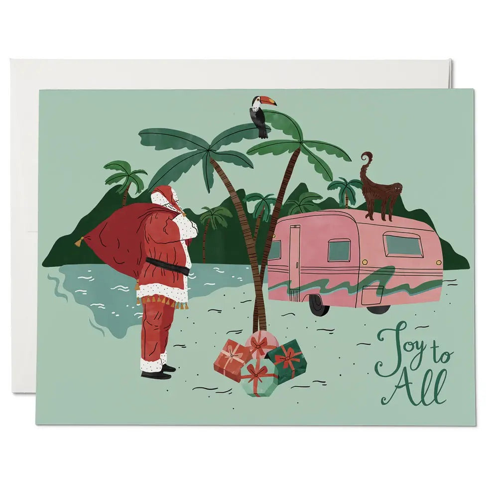 Santa Camper Holiday Card